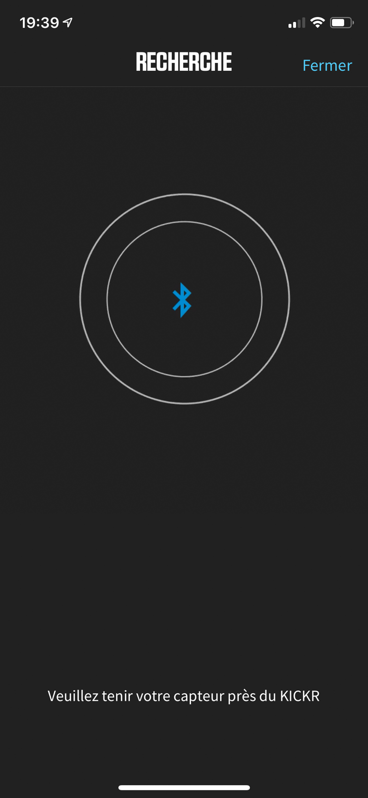 Application Wahoo Fitness sur iOS