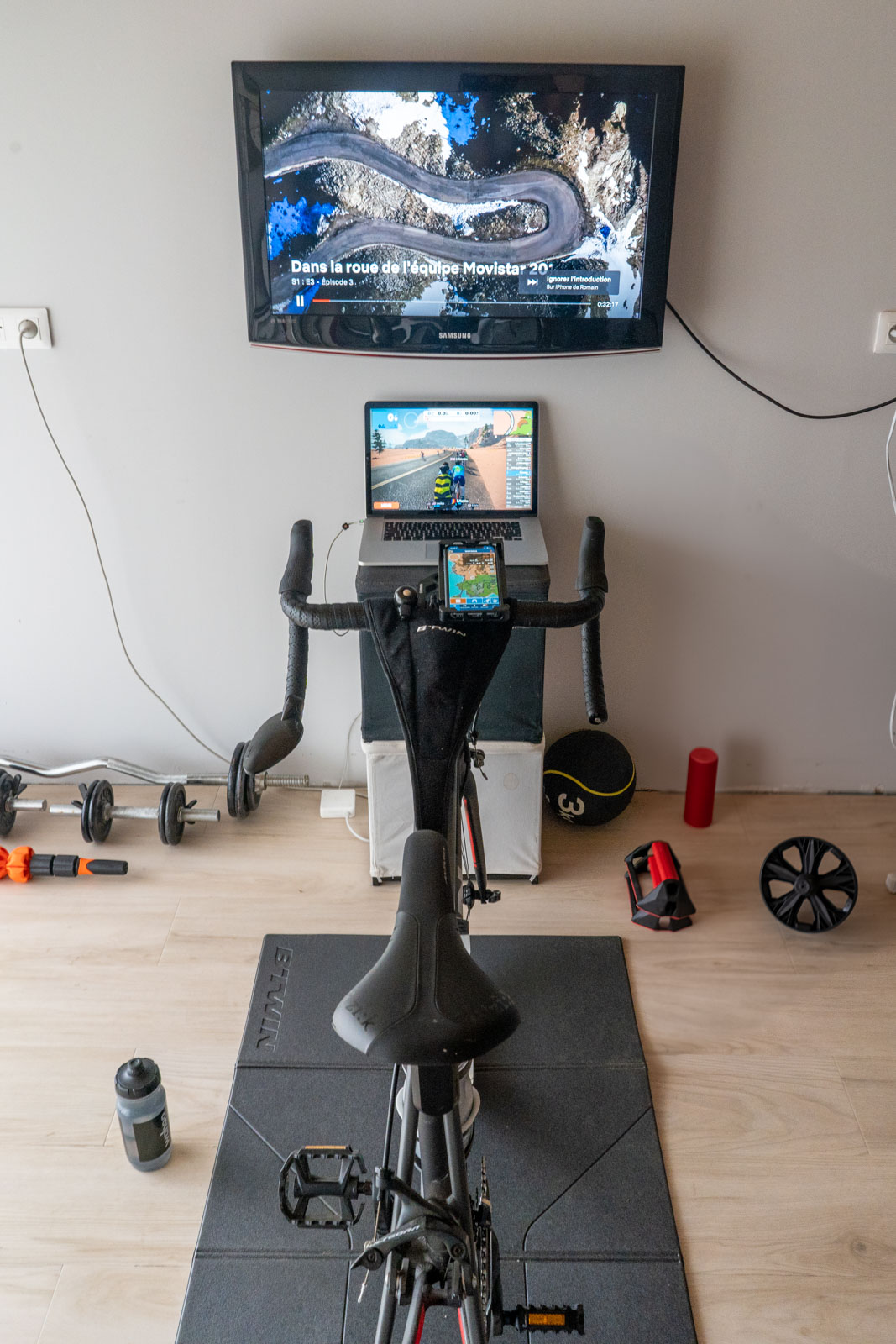 Setup home trainer Zwift-Netflix